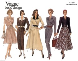 1190 EZ VOGUE STRAIGHT -FLARE  BLOUSON SS-LS DRESS LENGTHS PATTERN 12-16